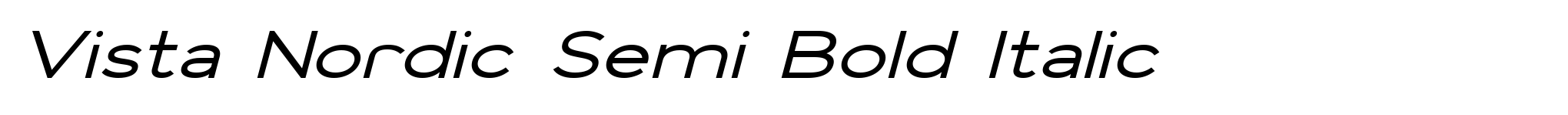 Vista Nordic Semi Bold Italic image